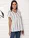 Nlife Women's Summer Floral Print Top V Neck Blouse Short Sleeve Tops Peplum Blouse Shirt