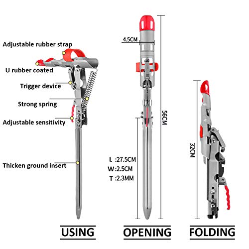 Stainless Steel Rod Stand Automatic Spring Fishing Rod Holder High