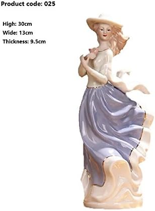 Western ladies Ceramic doll Figurine height 30cm