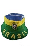 Brasil Brazil CBF Country Flag ADULT Bucket HAT World CUP Cap.. SIZE 7 3/8 New