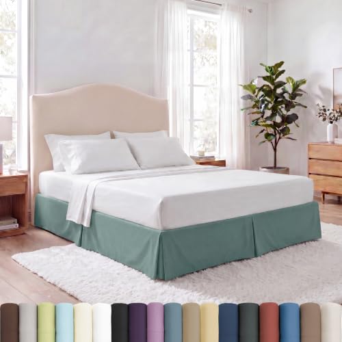 California King Size Bed Skirt Drop Pleated