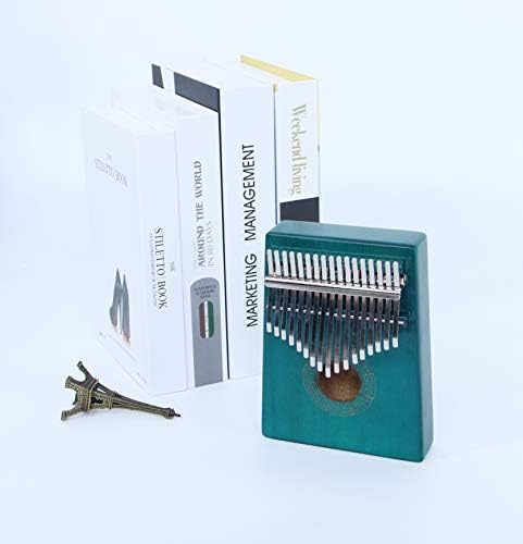 GECKO Kalimba 17 Keys Thumb Piano builts-in EVA high-performance protective box, tuning hammer and study instruction (green)