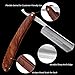 Hicarer Straight Razor for Men, Vintage Wood Handle Straight Edge Razors Stainless Steel to Shave and Cut Hair