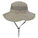 Womens Sun Hat Wide Brim Foldable Beach Hats for Women UV Protection Summer Straw Hat with Wind Lanyard, Z Camel-001