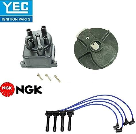 YEC NGK Ignition Kit Distri.Cap Rotor&Wire Set COMPATIBLE WITH Honda Civic delSol 1.6L 94-97
