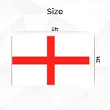 SHATCHI 5ft x 3ft England National Flag 152cm x 91cm with Eyelets Polyester view 2
