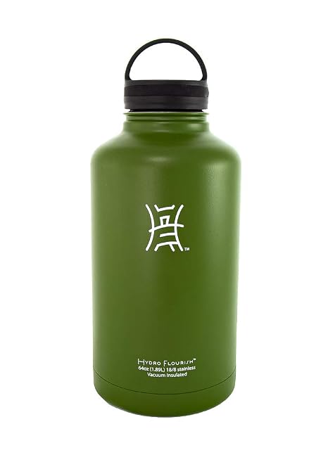 Hydro Flourish 64 oz Water Bottle | Stainless Steel | Vacuum Insulated ...