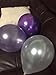 100 Pack Purple Silver Balloons,Dark Purple Ballons Mixed with Light Purple,12 inch Thicked Latex Ballons For Wedding Birthday Baby Shower Mermaid Engagement Mardi Gras Party Decoration