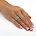 PalmBeach Genuine Green Jade Braided Eternity Ring Sizes 6-12 Size 8