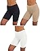Sexy Basics Women's Cotton Stretch Active Slip Shorts | 3 Pack & 6 Pack Boy Short Boxer Briefs