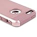 iPhone 5s Case 5g Se Case KXLY 2 in 1 Hybrid Heavy Duty Protective Cover Hard PC Soft TPU Dual Layer With Tempered Glass Screen Protector Stylus Pen [Light Rose Gold]