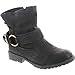 DBDK AD37 Women's Distressed Zipper Lug Sole Flat Ankle Booties Full Size Small