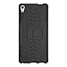 Sony Xperia XA Ultra Case, Nicelin Hard PC Material Cover and Silicone Inner Holder 2 in 1 Stand Case for Sony Xperia XA Ultra - [NOT for Xperia XA/Xperia X ] (Black)