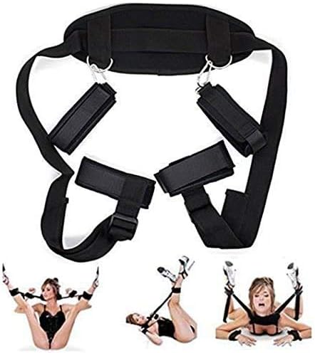 Bed Rêštráints Hàňscùffs for Sê&x Play Women Couples Straps Kit Set with Soft and Comfortable Cuffs, Black