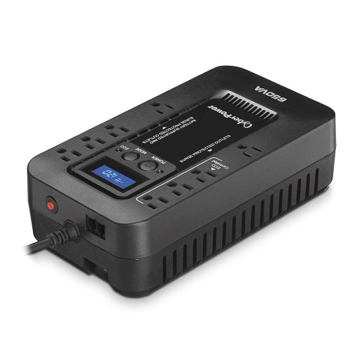 CyberPower EC650LCD Ecologic 650VA/390-Watts Energy Efficient Desktop LCD UPS