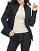 Allegra K Skyliner Model Down Jacket with Stand Collar Blue / L