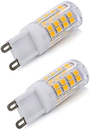 Goodland's Mini G9 LED Corn Bulb-5W 110V SMD2835 Ceramic - LED G9 Lamp Chandelier Replace Halogen Lights (2 Pack, Soft White -2700K)