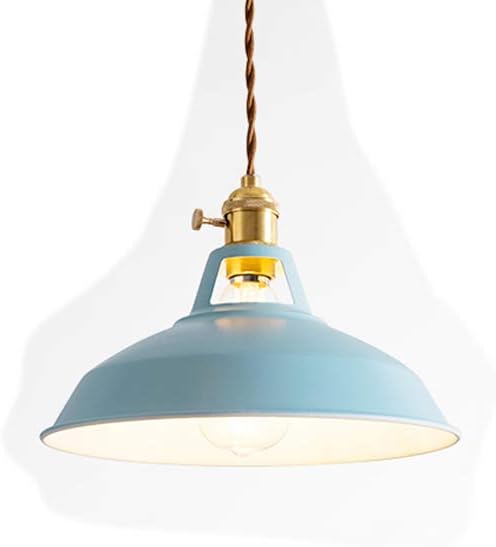 LintaiHousewares Pendant Light Shades Contemporary Pendant Ceiling Light Metal Ceiling Lighting E27 Light Lamp Fixtures (Blue)
