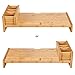 SONGMICS Bamboo Monitor Stand Riser with Adjustable Storage Organizer Laptop Stand Desk Organizer for Home Study Dorm Office ULLD215N