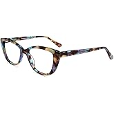Firmoo Blue Light Blocking Computer Reading Glasses Vintage Cateye Acetate Frame for Women 0.5x-3.0x