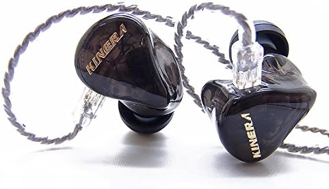 KINERA H3 HiFi In Ear Headphones with 2 Balanced Armature 1 Dynamic Driver, Black