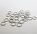 Bling Rings - 35 Silver Hair Rings for Pierced Braid & Dreadlock Decoration - Hair Loop Clips - Girl Jewelry Accessories - Jump Rings 15mm