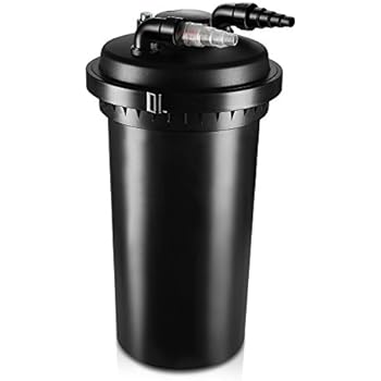 Flexzion Pond Pressure Bio Filter with Ultraviolet UV Sterilizer Light Bulb System Koi Fish Aquarium Tank Water Cleaning Supply Equipment 10000L (2700-8000 Gallons)