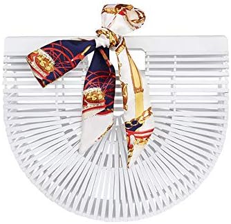 Bamboo Handbag Handmade Tote Bag Handle Straw Beach Bag for Women By Samuel