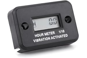 Digital Hour Meter Tachometer, Engine Hour Meter Maintenance Meter, Digital LCD Waterproof Vibration Hour Meter Gauge for Vib