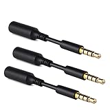 3 Pack Headset Audio Jack Extender, 3.5mm Headphone AUX Extension Adapter for Juice Pack, for Battery Charger Case, Power Case, for Smartphones, Tablets