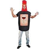KalcyKizz Unisex Adult Red Wine Bottle Costume One Size