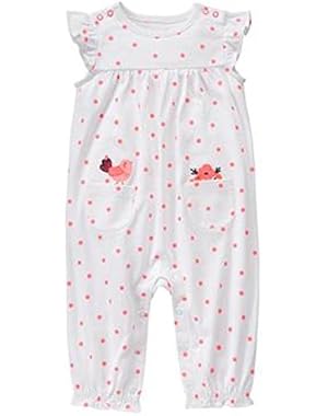 Baby Girl's Bird Dot 1-Piece / Jumpsuit