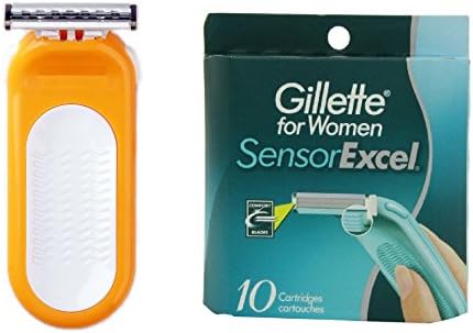 Compatible Razor fits with Sensor Excel for Women Refill Cartridges + Womens Sensor Excel 10 Ct. (1 Pack)