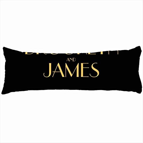 Custom Home Body Pillows Monogrammed Black Great Gatsby Wedding Unique Design Home Decorative Bed Pillow Case Cover 20-Inch x 54-Inch Custom Sofa Cotton Cushion Pillowcases