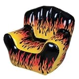 Rhode Island Novelty Inflatable Flame Chair With Comfortable Armrests And Backrest - Perfect For Children's Bedrooms