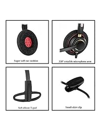 Arama A800S   Auriculares de diadema con cable y micrófono con cancelación de ruido para Plantronics Polycom ShoreTel Zultys Toshiba NEC Nortel Norstar Packet8 Siemens ROLM Aspire Dterm Meridian Landline Deskphones
