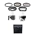 Filter Set for GoPro HERO3+ and HERO4 - Filter Kit Includes: Ultraviolet (UV), Circular Polarizer (CPL), Neutral-Density ND8 Filters - 52mm Adapter for Naked Camera + an Adapter for The Housing