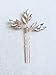 Aegenacess Set of 3 Wedding Hair Pins Rhinestones Crystal Leaf Bridal Hair Pin Clips Combs for Brides and Bridesmaids Women Girls (Rose Gold Clear)