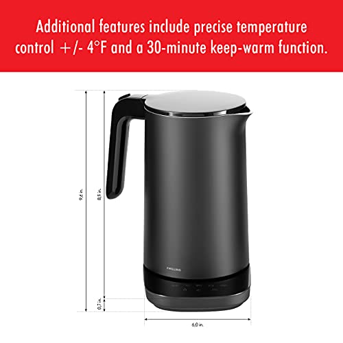ZWILLING Enfinigy Cool Touch 1.5Liter Electric Kettle Pro, Cordless