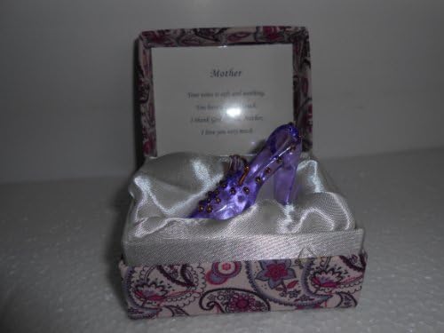 Purple Glass Shoe Sentiment Gift – Mother