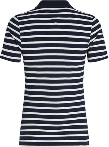 Polo Manches Courtes Femme 1985 Slim Pique Slim Fit, Multicolore (Dark Night Navy/Ecru STP), S