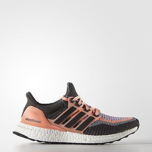 adidas Performance Women's Ultra Boost Running Shoe,Sun Glow Yellow/Solid Grey/Glow Purple,8.5 M US