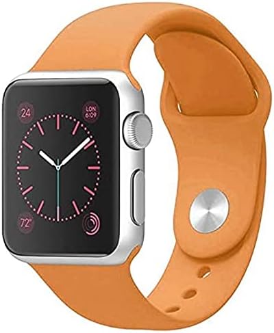 MOCOM Compatible with Apple Watch Band, Soft Silicone Sport Strap  Replacement Bands Compatible with iWatch Series 6/5/4/3/2/1 (Orange,  38MM/40MM) price in UAE | Amazon UAE | kanbkam