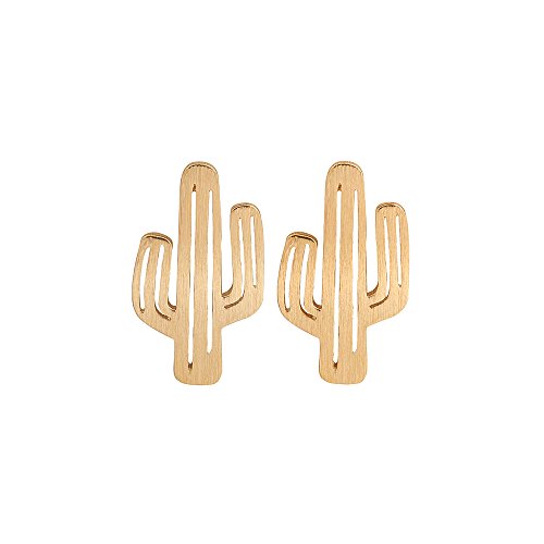 Chuyun Rose Gold Silver Prevent Allergy Cactus Stud Earrings Women |  Desertcart Aruba