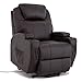 MECOR Power Recliner Position Lift Chair Leather Lounge Chair W/2 Drink Holders Brown