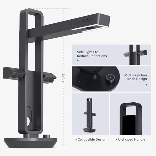 CZUR Aura Pro Book and Document Scanner, Capture A3 and A4, AI Technology for Automatic Smooth and Rotate Image, Foldable and Portable, Compatible with Windows and Mac OS