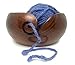 Yarn Bowl - Wooden, Handmade, Portable Yarn Holder WITH Stitch Markers Bundle - 6