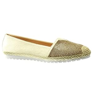 41sq2m5P rL. SS300 Angkorly - Zapatillas Moda Alpargata Mocasín Slip-on Suela de Zapatillas Mujer Piel de Serpiente Cuerda Tacón Plano 0 CM 41sq2m5P rL. SS300