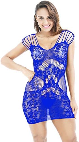 Ellymi Sexy Lingerie Bag Hip Skirt Mesh Skirt Lace Accent Bodysuit One Piece (Not Including G-String,Bra)