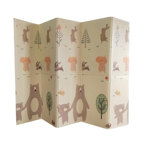 Tapete Infantil Emborrachado Térmico Antiderrapante Dobrável Atividades Dupla Face 6mm 1,80x1,50m